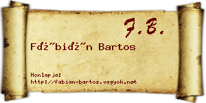 Fábián Bartos névjegykártya